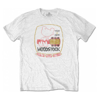 Woodstock tričko, Peace Love Music White, pánské