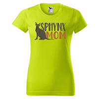 DOBRÝ TRIKO Dámské tričko s potiskem Sphynx mom Barva: Limetková