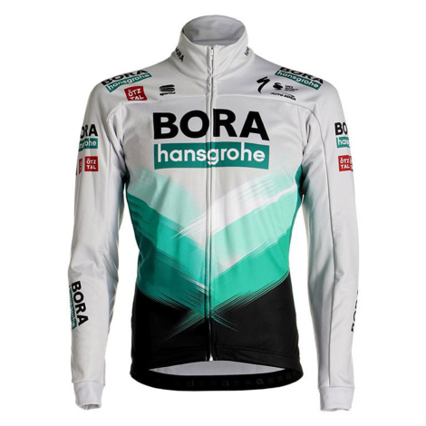 SPORTFUL Cyklistická zateplená bunda - BORA HANSGROHE 2021 - šedá/zelená