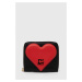 Kožená peněženka Dkny HEART OF NY černá barva, R411ZF05
