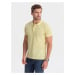 Pique knit polo shirt - yellow V4 S1746