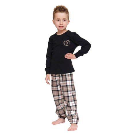 Dětské pyžamo Dino černé dn-nightwear