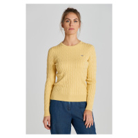 SVETR GANT STRETCH COTTON CABLE C-NECK žlutá