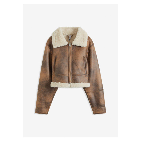 Letecká bunda z umělé kožešiny Bonprix