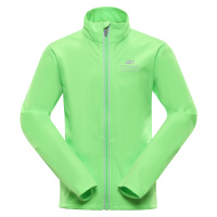 Alpine Pro Multo Dětská softshellová bunda KJCA276 neon green gecko