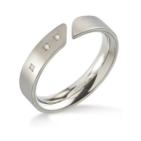 Boccia Titanium Titanový prsten s diamanty 0140-02