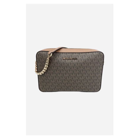 Michael Kors JET SET ITEM crossbody LG EW brown monogram dámská kabelka