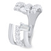 Brilio Silver Krásný otevřený prsten s čirými zirkony RI083W