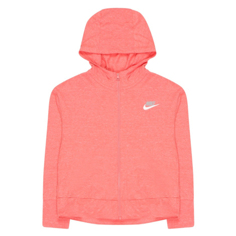 Nike Sportswear Mikina šedá / růžový melír / bílá