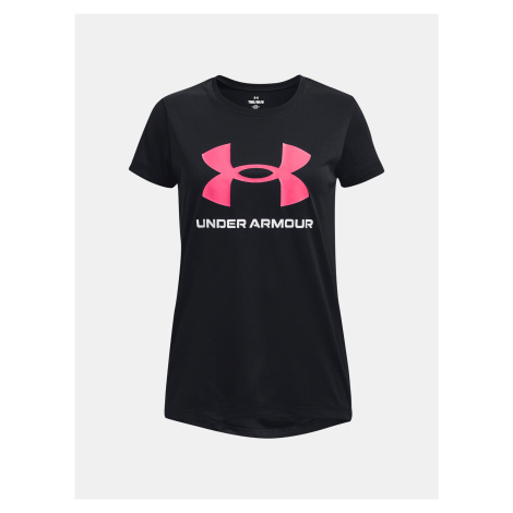Černé sportovní tričko Under Armour UA Tech Print BL SSC