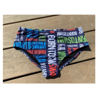 Pánské plavky borntoswim logo brief navy