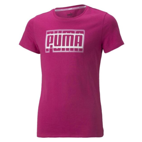 Puma ALPHA TEE Dívčí triko, růžová, velikost