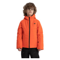 Chlapecká lyžařská bunda 4F JUNIOR TECHNICAL JACKET-JAW23TTJAM298-70S-ORANGE