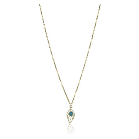 Emily Westwood Něžný pozlacený náhrdelník s tyrkysem Juniper EWN23028G