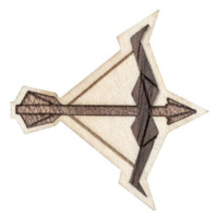 Dřevěná brož s motivem střelce Sagittarius Brooch
