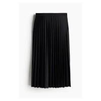 H & M - Plisovaná sukně - černá
