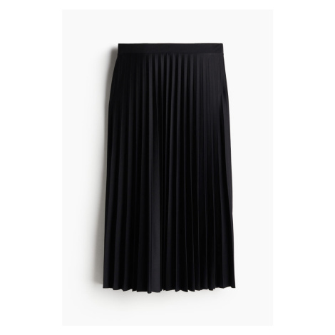 H & M - Plisovaná sukně - černá H&M