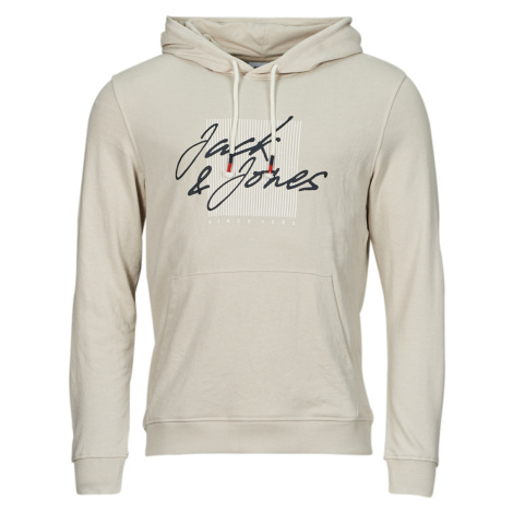 Jack & Jones JJZURI SWEAT HOOD Béžová