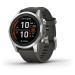 Garmin Garmin fenix 7S PRO Solar + mapy Topo Czech PRO - Silver / Black Silicone Band (010-02776