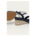 Sandály U.S. Polo Assn. tmavomodrá barva, na klínku