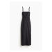 H & M - Džínové šaty's odhalenými zády - černá