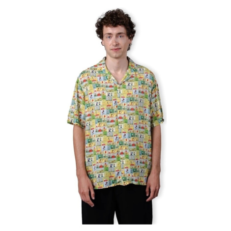 Brava Fabrics Peanuts Comic Aloha Shirt - Yellow Žlutá