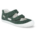 Barefoot sandálky Koel - Dalila Suede Green zelené s potiskem