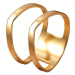 STYLE4 Dvojitý prsten, zlatá ocel