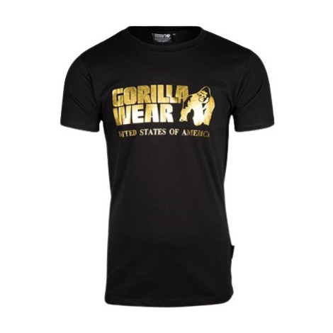 Gorilla Wear Pánské tričko s krátkým rukávem Classic T-shirt Black/Gold