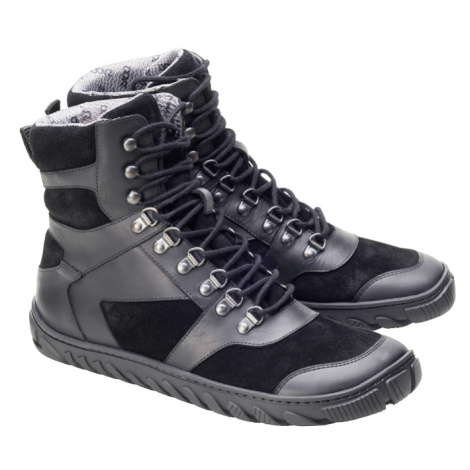 Barefoot kotníková obuv Zaqq - Explorer Black Waterproof černá