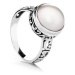 Perlový prsten Bali - Bílá / Sterlingové stříbro (925) / 57