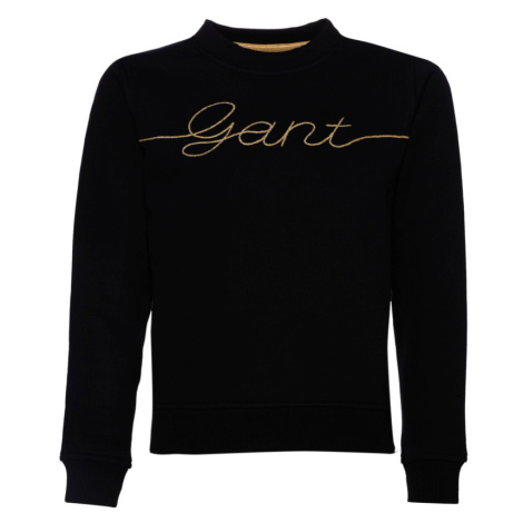 MIKINA GANT D2. GANT SCRIPT C-NECK černá