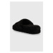 Pantofle Polo Ralph Lauren Black Chunky Sherpa , černá barva