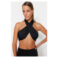 Trendyol Black Halterneck Bikini Top