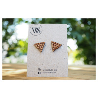 Wood Style Náušnice gravírované Triangle