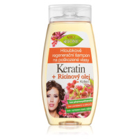 Bione Cosmetics Keratin + Ricinový olej hloubkově regenerační šampon na vlasy 260 ml