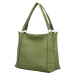 Módní dámská koženková kabelka Iliana,  světle zelená