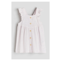 H & M - Bavlněné šaty's volánky - fialová