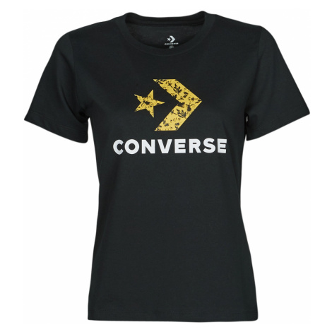 Converse STAR CHEVRON HYBRID FLOWER INFILL CLASSIC TEE Černá