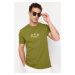 Trendyol Khaki Dragon Printed Regular Cut T-Shirt