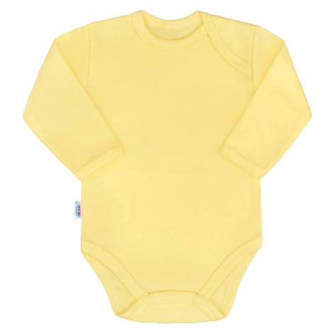 Kojenecké body s dlouhým rukávem New Baby Pastel žluté