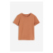 H & M - Bavlněné tričko - oranžová