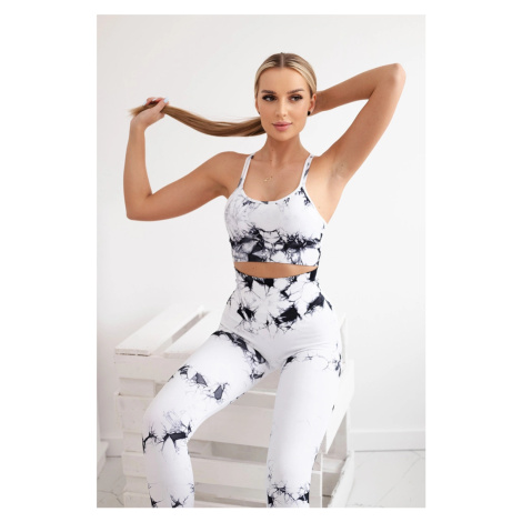 Kesi Dámský fitness set Alana - top + legíny Barva: Bílá