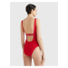 Červené dámské jednodílné plavky Tommy Hilfiger Underwear
