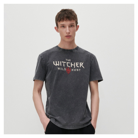 Reserved - Tričko s potiskem The Witcher - Černý