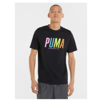 Černé pánské tričko s potiskem Puma Graphic - Pánské