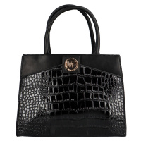 Luxusní dámská koženková kabelka do ruky Sierra,  černá