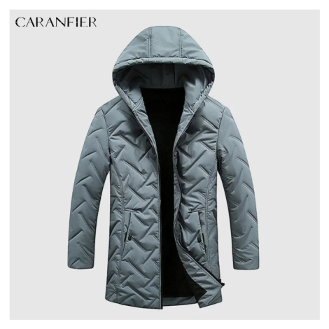 Prošívaná pánská bunda na zimu s kapucí CARANFLER