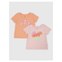 GAP Dětská trička logo, 2ks - Holky