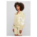 Ladies Crinkle Batwing Jacket - softyellow/white